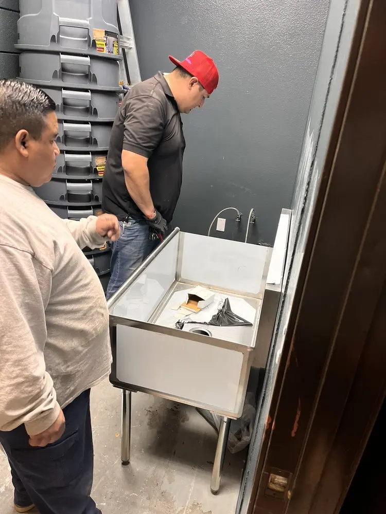 Commercial plumbing and sink installation in Tarzana